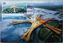 2019 CHINA 2019-22 大興機場 Beijing Daxing Airport Train MC-122 - Maximumkaarten