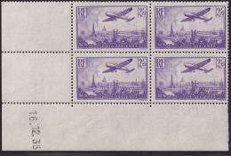 France Coins Datés Poste Aérienne N°10 2F25 Violet 16.12.35  Qualité:** - Airmail