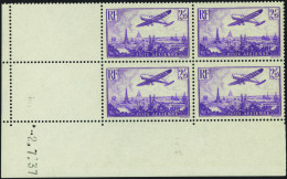 France Coins Datés Poste Aérienne N°10 2F25 Violet 2.7.37  Qualité:** - Airmail