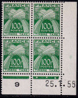 France Coins Datés Taxes N°89 100f Vert 25-1-55  Qualité:** - Impuestos