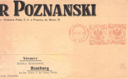 POLAND - FRAGMENT POZNAN 1929 - HAMBURG -METER- / 1232 - Briefe U. Dokumente