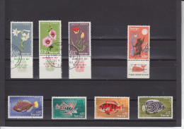 ISRAEL - O / FINE CANCELLED - 1963 -  FLOWERS, NEW YEAR, RED SEA FISHES - Used Stamps (with Tabs)