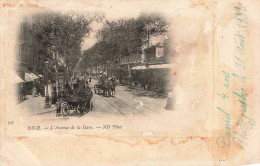 FRANCE - Nice - L'avenue De La Gare - Animé - Carte Postale Ancienne - Squares