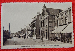 ERQUELINNES  -  La Poste Et Rue De La Station (vers La Frontière) - Erquelinnes