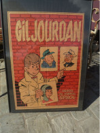 TILLIEUX - POSTERS COULEURS "GIL JOURDAN" - DUPUIS 1970 (ENCADRE) - Screen Printing & Direct Lithography