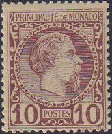 Monaco  N°4 10c Lilas-brun Sur Jaune   Qualité:** - Otros & Sin Clasificación