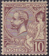 Monaco  N°14 10c Lilas Brun Sur Jaune  Qualité:** - Otros & Sin Clasificación