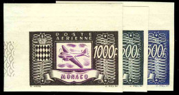 Monaco Non Dentelés Poste Aérienne N°42/44  3 Valeurs Bdf  Qualité:** - Variétés