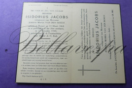 Isidorius JACOBS Echt J.VAN DEN BOSCH Beerzel 1868 -1948 - Décès