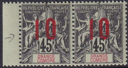Grande Comore  N°27Aa  Chiffres Espacés Tenant à Normal  Qualité:** Cote 320€ - Autres & Non Classés