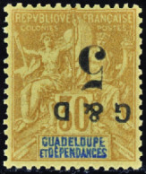 Guadeloupe  N°45 Surcharge Renversée  Qualité:** - Andere & Zonder Classificatie