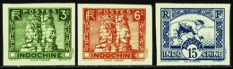 Indochine  N°157Aa/160a/162Aa  3 Timbres Non Dentelés (cote Maury 215€)  Qualité:** - Otros & Sin Clasificación