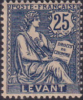 Levant  N°24 25c Mouchon   Qualité:** - Altri & Non Classificati