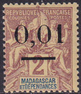 Madagascar  N°51(II)  Barre Du "1" Plus Courte  Qualité:** - Autres & Non Classés