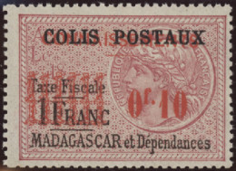Madagascar Colis Postaux  N°2 10c Sur 1F Rose Et Noir  Qualité:** - Other & Unclassified