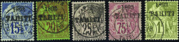 Tahiti  N°24/25/27/29/30   5 Timbres TB  Qualité:obl - Other & Unclassified