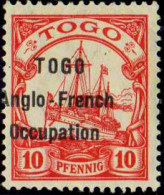 Togo  N°34 10 Pfennig  Rouge  Qualité:* - Sonstige & Ohne Zuordnung