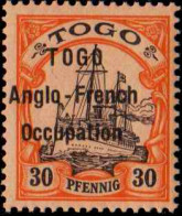 Togo  N°37 30 Pfennig  Rouge Et Noir Sur Saumon  Qualité:** - Autres & Non Classés