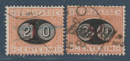 ITALIE - TAXE N°23+24 Obl (1890-91) Surchargés - Portomarken