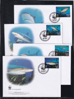Thème Poissons -  Nevis - Série De 4 Enveloppes - TB - Fische