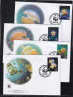 Thème Vie Marine - Palau - Série De 4 Enveloppes - TB - Marine Life