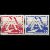 DDR 1951 - Scott# 78-9 Leipzig Fair Set Of 2 MNH - Ungebraucht