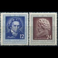 DDR 1952 - Scott# 96-7 Musician Beethoven Set Of 2 MNH - Ungebraucht