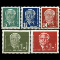 DDR 1952 - Scott# 113-7 Pres.Pieck Set Of 5 MNH - Ungebraucht