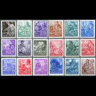 DDR 1953 - Scott# 155-71 Development Litho. Set Of 18 MNH - Ungebraucht