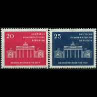 DDR 1958 - Scott# 410-1 Brindenburg Gate Set Of 2 MNH - Ungebraucht