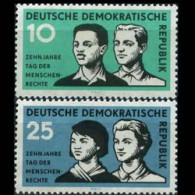 DDR 1958 - Scott# 414-5 Human Rights Set Of 2 MNH - Ungebraucht