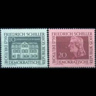 DDR 1959 - Scott# 467-8 Poet Schiller Set Of 2 MNH - Ungebraucht