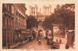FRANCE - Nice - Eglise Notre Dame - Animé - Carte Postale Ancienne - Monumenten, Gebouwen