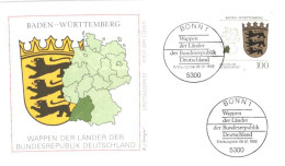 Germany:FDC, Baden-Würtemberg Coat Of Arm, 1992 - 1991-2000