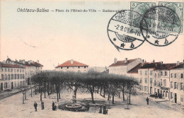 CHATEAU-SALINS (Moselle) - Place De L'Hôtel De Ville - Rathausplatz - Voyagé 1908 (2 Scans) - Chateau Salins