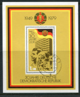 DDR / E. GERMANY 1979 30th Anniversary Of Republic Block Used.  Michel  Block 56 - Oblitérés