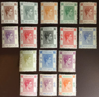 Hong Kong 1938 - 1952 Definitives 16 Values MNH - Nuovi