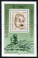 DDR / E. GERMANY 1979 Einstein Centenary MNH / **.  Michel  Block 54 - Nuevos