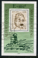 DDR / E. GERMANY 1979 Einstein Centenary Used.  Michel  Block 54 - Gebraucht