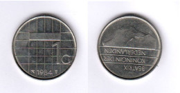 Pays Bas, 1 Gulden, 1G, 1984, KM# 205, Beatrix, Nederland, - 1980-2001 : Beatrix