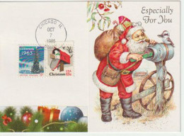 MERRY CHRISTMAS / ESPECIALLY FOR YOU. Maximum-card Chicago - Storia Postale