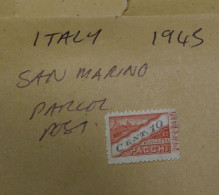 ITALY  STAMPS  San Marino Parcel Post 1945 ~~L@@K~~ - Postpaketten