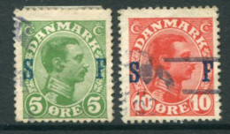 DENMARK 1917 Military Post Overprints,, Used. Michel  1- 2 - Used Stamps