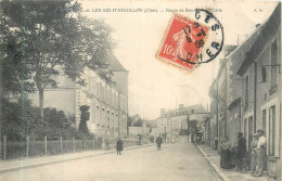 CPA 18 Cher Les Aix-d'Angillon Route De Bourges Mairie - Les Aix-d'Angillon
