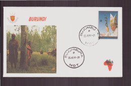 Burundi, Enveloppe Avec Cachet Commémoratif " Bujumbura, 1990 " - Otros & Sin Clasificación