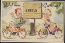 55 VERDUN - SALUT BEBE... CA ROULE ? Carte à Système - RCPA 03 - Verdun