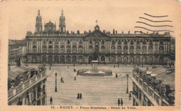 FRANCE - Nancy - Place Stanislas - Hôtel De Ville -  Animé -  Carte Postale Ancienne - Nancy