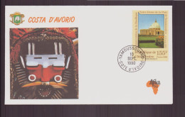 Côte D'Ivoire, Enveloppe Du 10 Septembre 1990 " Africa 90 " Yamoussoukro - Côte D'Ivoire (1960-...)