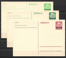 LUXEMBOURG (German Occupation) 1940: Overprinted ''5pf Emerald-Green, Set 3 Postcards Mint, World War II (**) VERY RARE - 1940-1944 Occupazione Tedesca