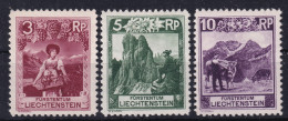 LIECHTENSTEIN 1930 - MLH - ANK 94A-96A - Perf. 10 1/2 - Unused Stamps